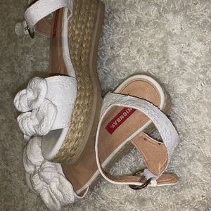 White espadrille sandals